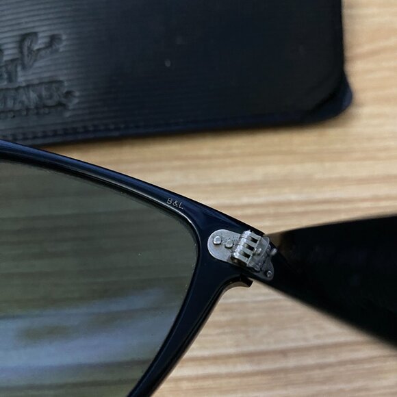 Bausch & Lomb - Ray-Ban Wayfarer II vtg sunglasses 1985 USA EBONY G15 L1724 OUAS - Picture 4 of 10